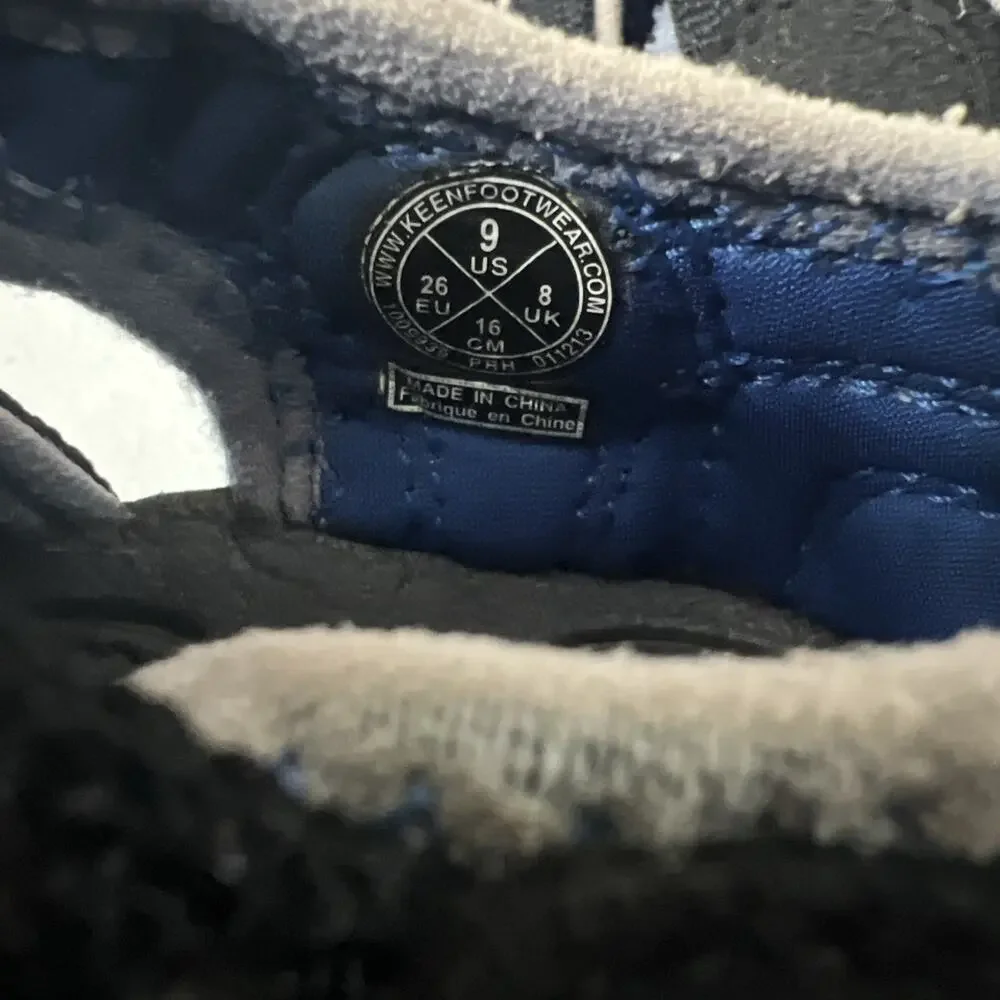 Keen Newport H2 Youth Size 9 Black Blue Hiking Waterproof Strap Water Sandals